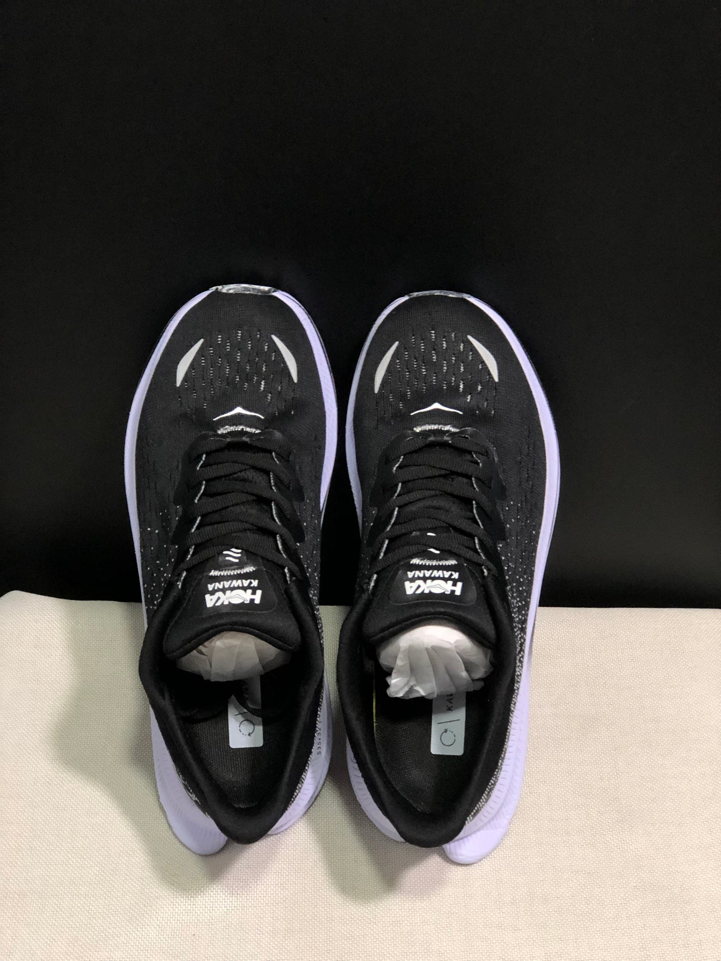 Hoka One One Kawana Cushioning Comfortable Gym Running Shoes Sneakers Black/White