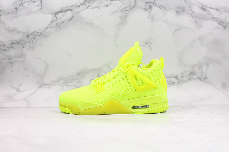 Nike Air Jordan 4 Retro Flyknit Volt Yellow Sneakers