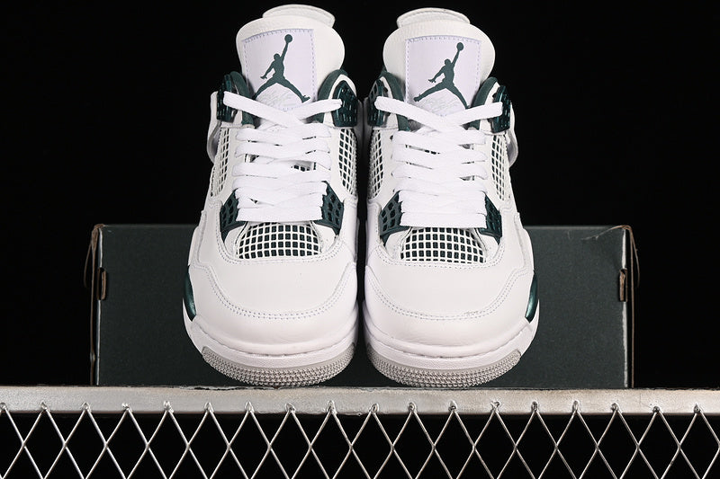 Nike Air Jordan 4 Retro Oxidized Green White Sneakers