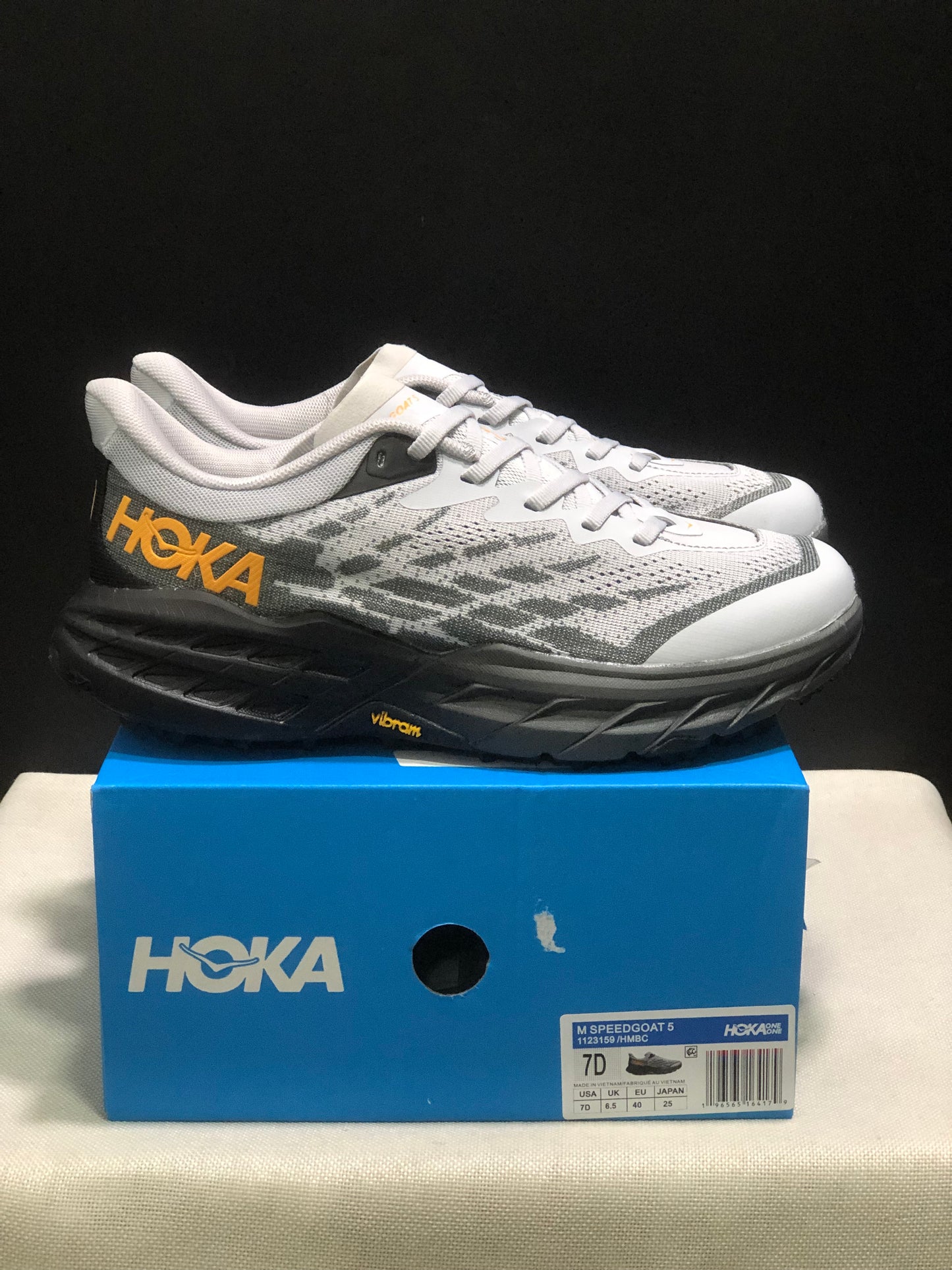 Hoka One One Speedgoat 5 Men's Trail Running Shoes Sneakers White/Black