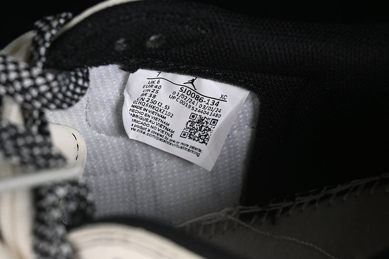 Travis Scott Fragment Design Nike Air Jordan 1 Low Supreme OG SP Black White Sneakers