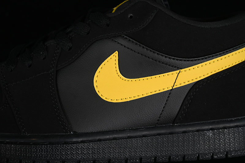 Nike Air Jordan 1 Low Gold Label Black Sneakers