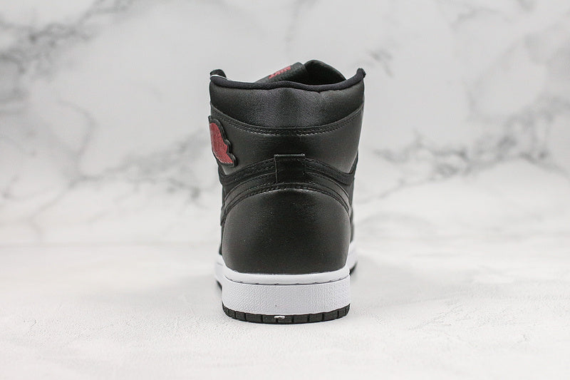 Nike Air Jordan 1 Retro OG High Black Gym Red Metallic Silver Sneakers