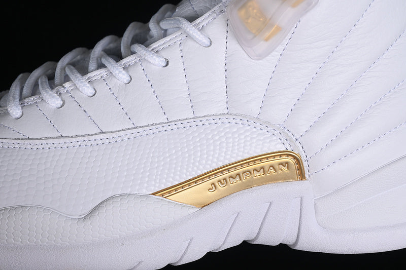Nike Air Jordan 12 Retro Phantom Metallic Gold White Sneakers