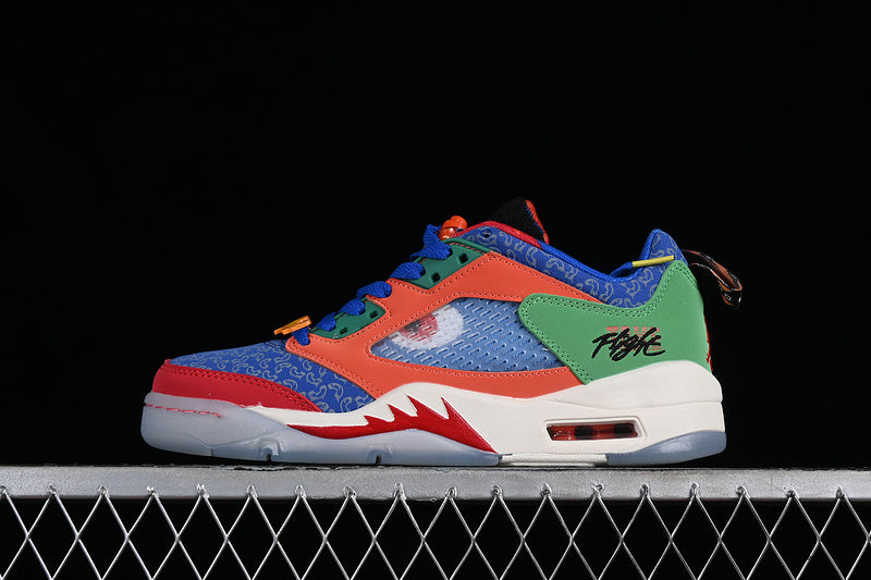 Nike Air Jordan 5 Low Doernbecher Hyper Royal Safety Orange University Red Sneakers