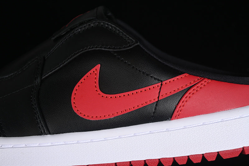 Nike Air Jordan 1 Mule Golf Bred Varsity Red Black White Sneakers