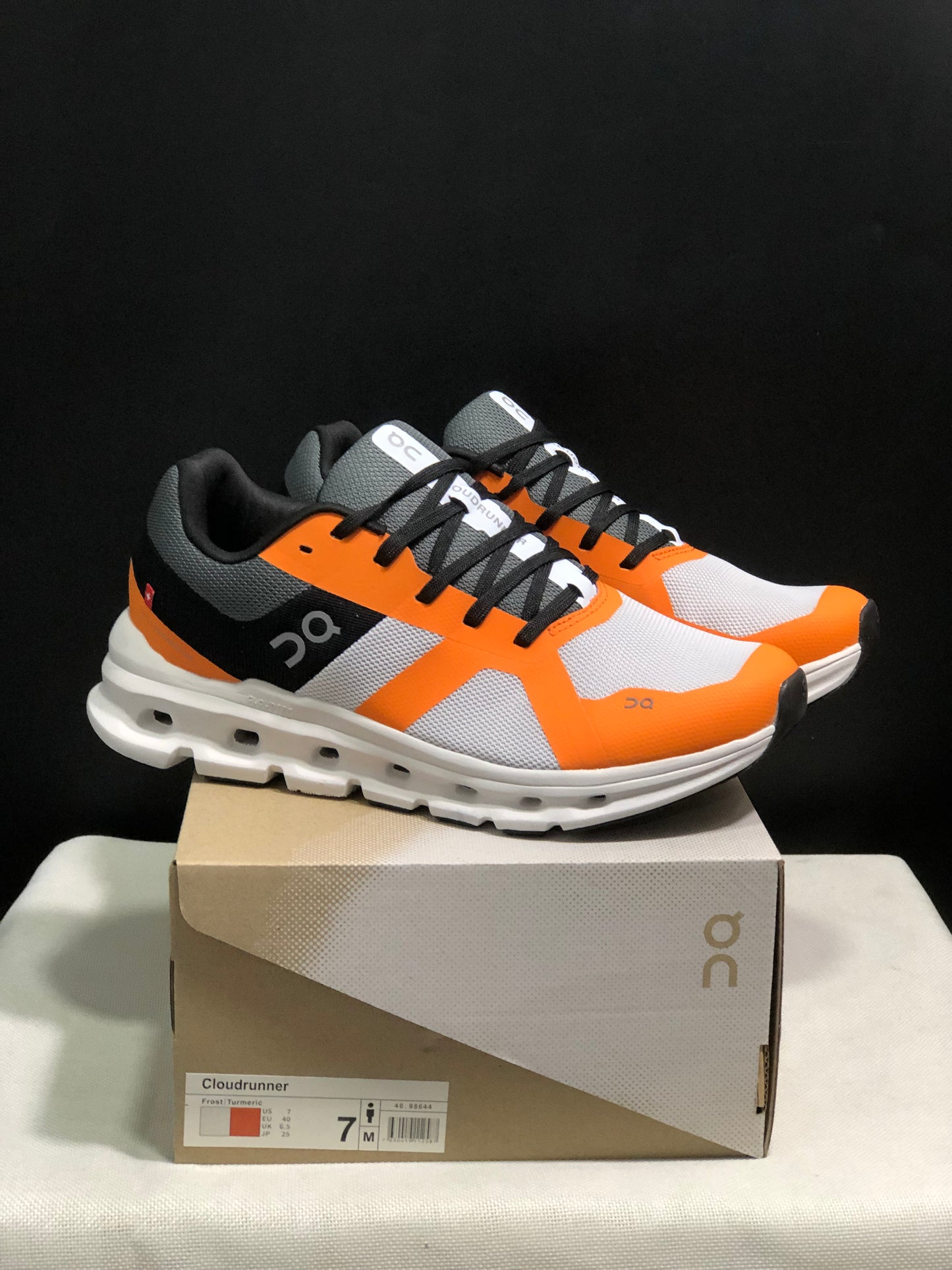 On Running Cloudrunner Anti-Slip Sports Running Shoes Grey/Orange