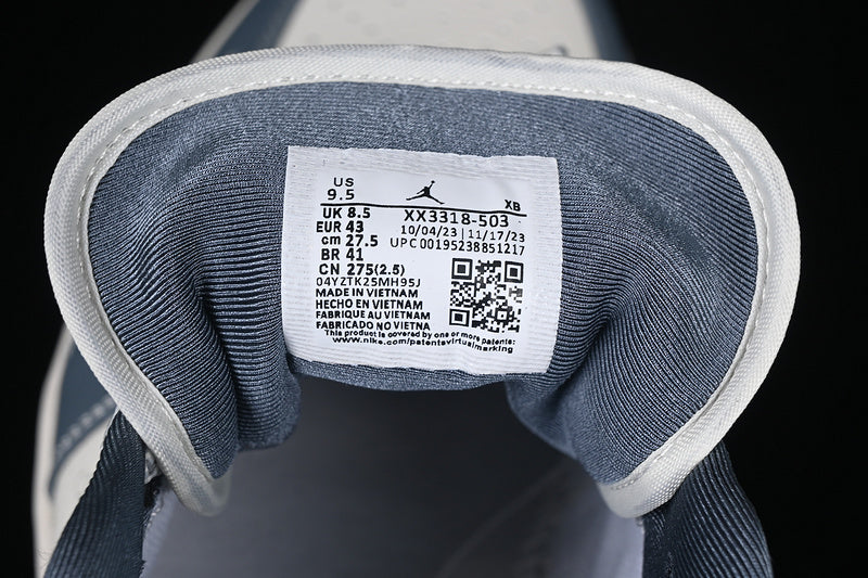 Nike Air Jordan 1 Low White Black Grey Blue Sneakers