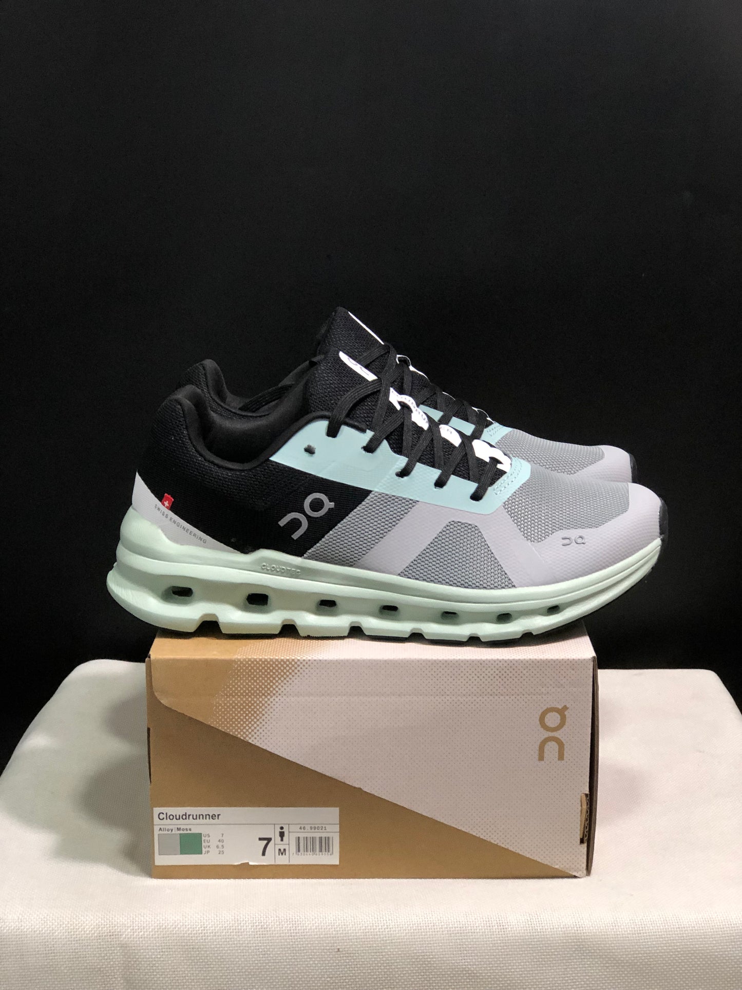 On Running Cloudrunner Anti-Slip Sports Running Shoes Alloy/Moss