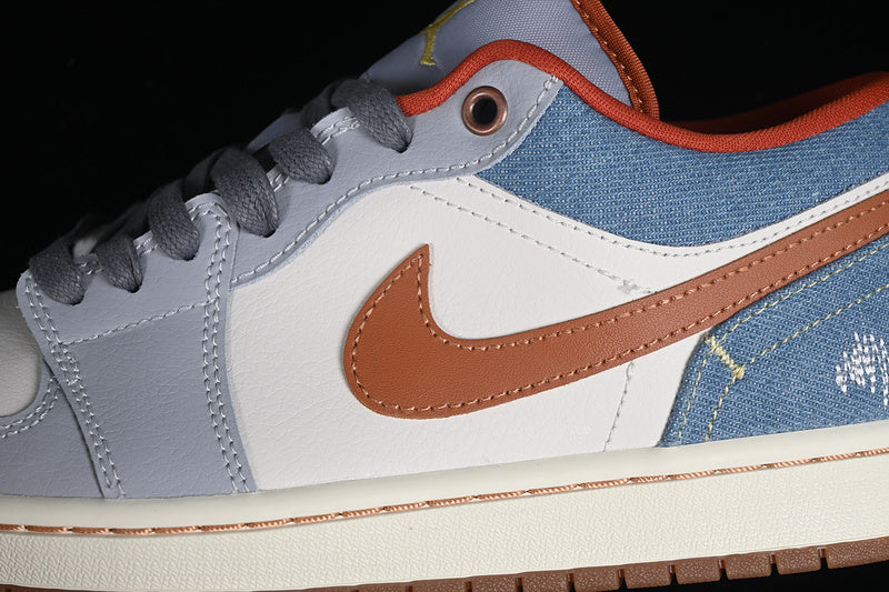 Nike Air Jordan 1 Low Phantom Coconut Milk Amber Brown Multicolour Sneakers