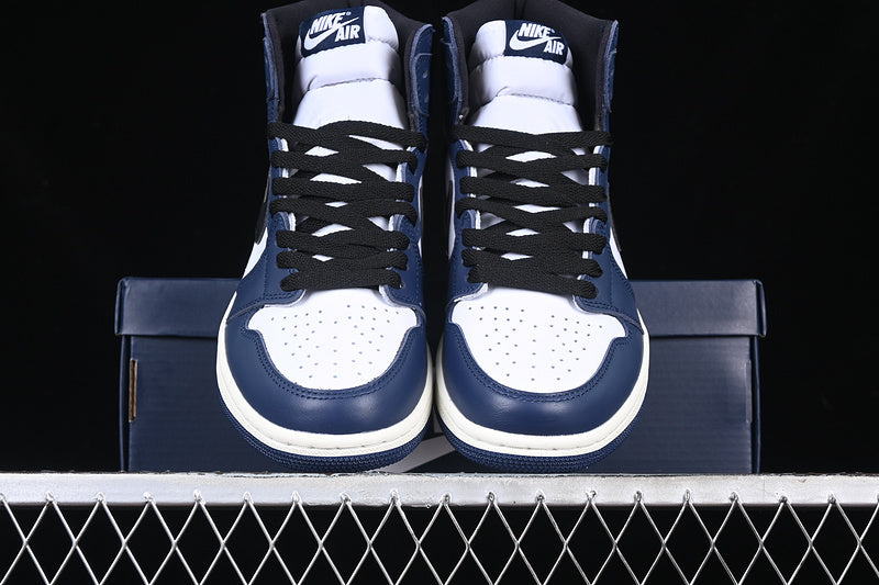 Nike Air Jordan 1 High OG Midnight Navy Black White Sneakers