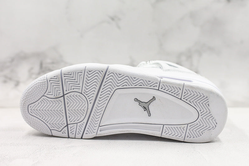 Nike Air Jordan 4 Retro Pure Version 2017 White Metallic Silver Sneakers