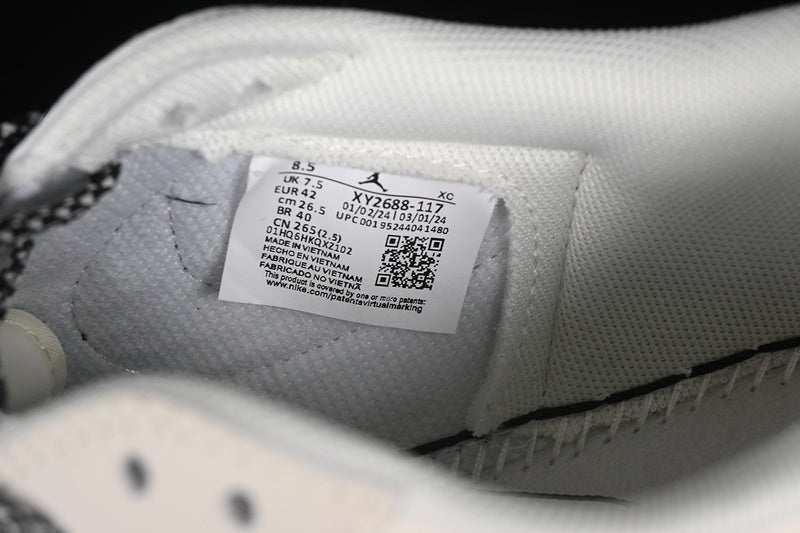 Nike Air Jordan 1 Low OG SP Travis Scott Fragment Design White Black Grey Sneakers