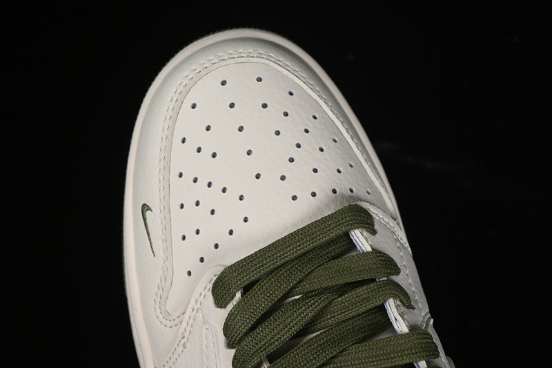 Nike Air Jordan 1 Low Off-White Travis Scott Fragment Design Green Sole White Green Sneakers
