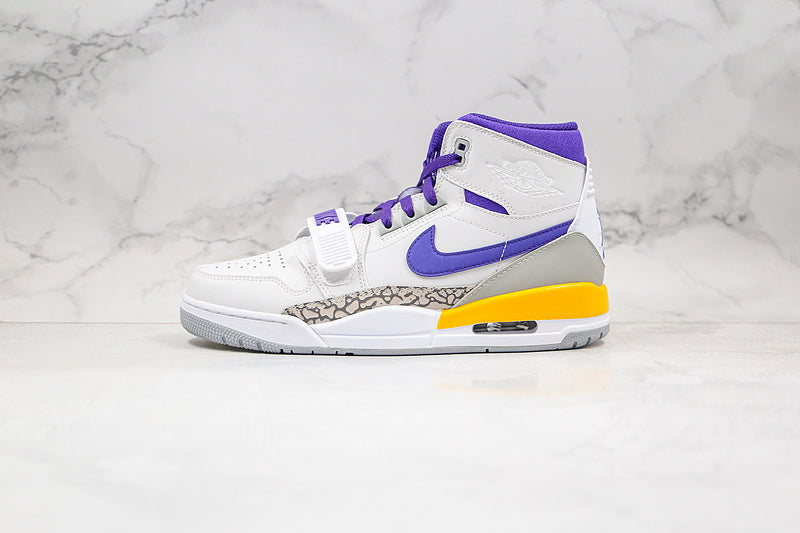 Nike Air Jordan Legacy 312 Lakers White Purple Gold Sneakers