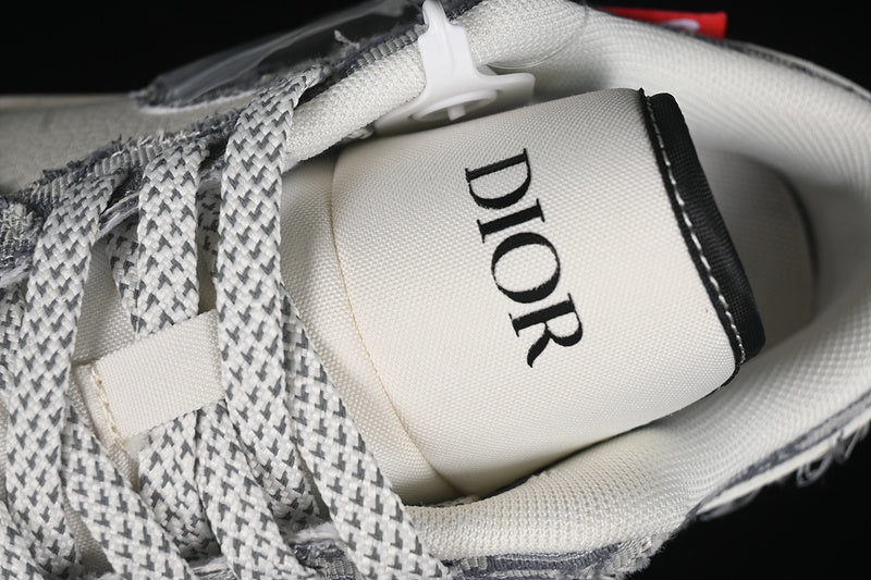 Nike Air Jordan 1 Low DIOR White Grey Sneakers