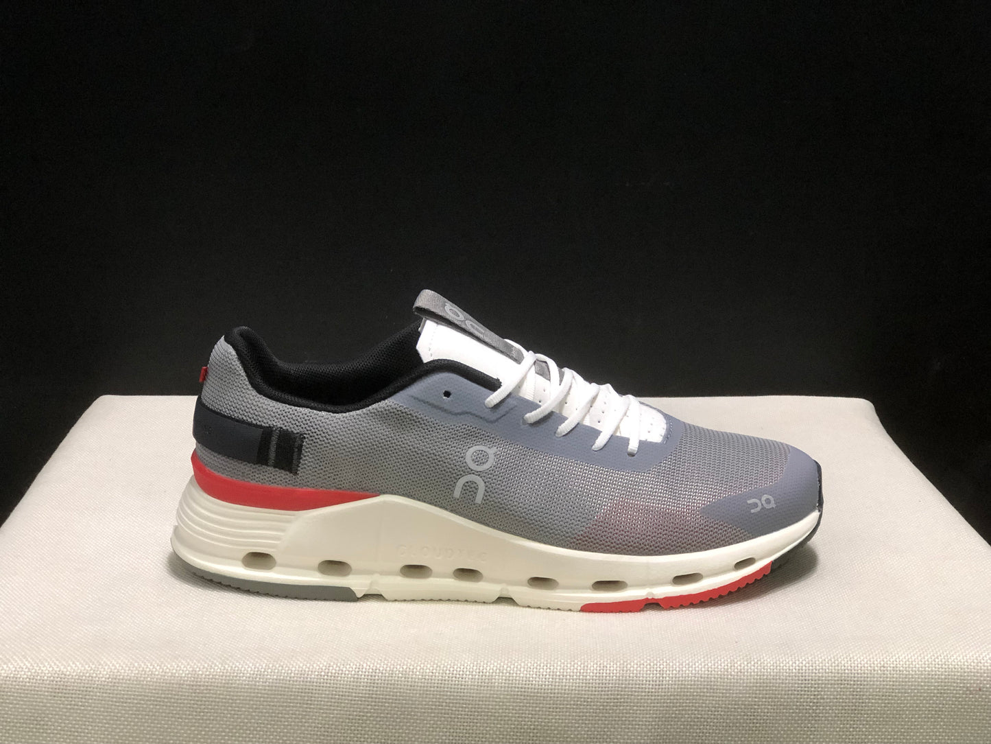 On Running Cloudnova Form 2 Fashionable Casual Running Shoes Fog Grey/Red