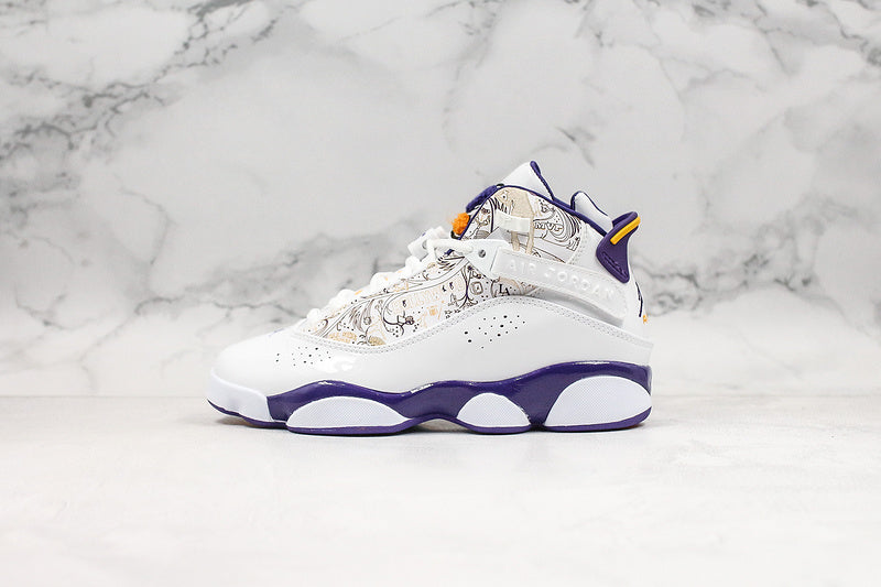 Nike Air Jordan 6 Rings White Purple Sneakers