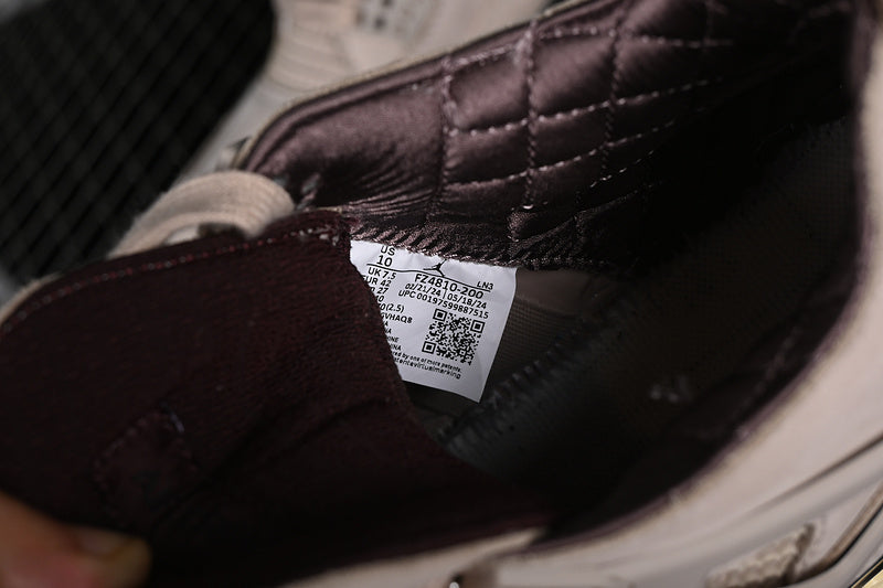 A Ma Maniere Nike Air Jordan 4 Retro Fossil Stone Pewter Burgundy Crush Sneakers