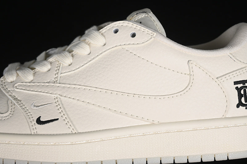 Nike Air Jordan 1 Low BURBERRY Travis Scott Fragment Design OG SP White Sneakers