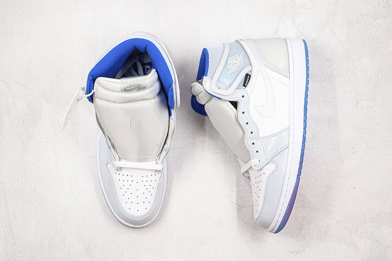 Nike Air Jordan 1 Retro High Zoom White Grey Racer Blue Sneakers
