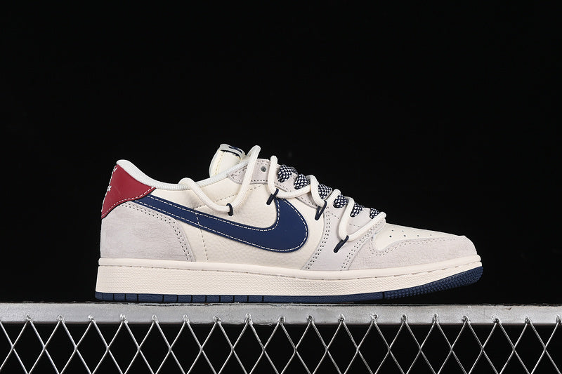 Nike Air Jordan 1 Low Travis Scott Fragment Design BAPE White Grey Blue Red Multicolour Sneakers