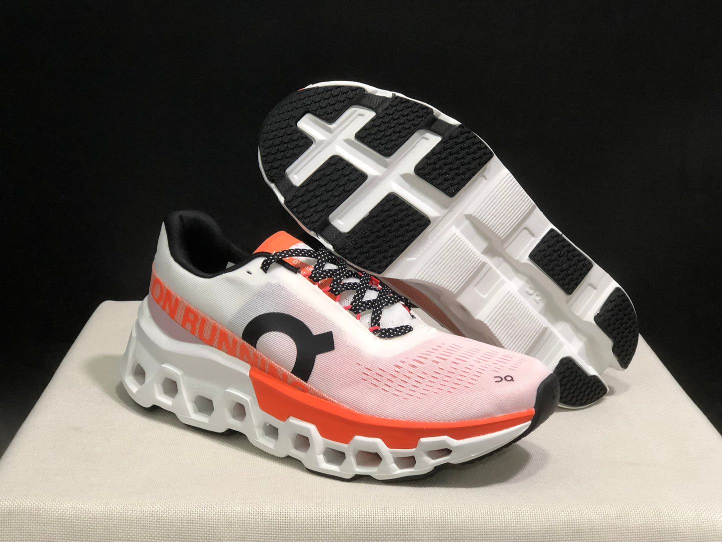 On Running Cloudmonster 2 Shock-Absorbing And Breathable Running Shoes White/Orange