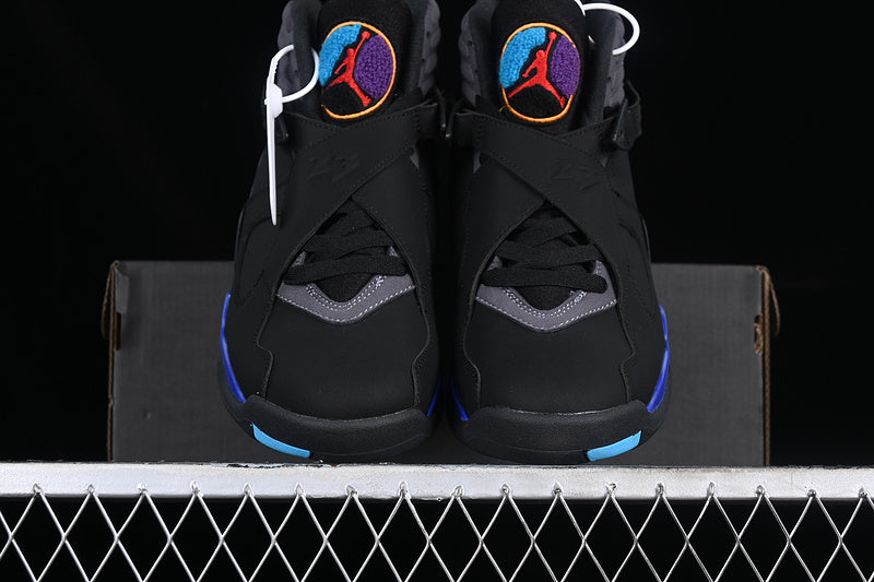 Nike Air Jordan 8 Retro True Red Flint Bright Blue Black Grey Sneakers