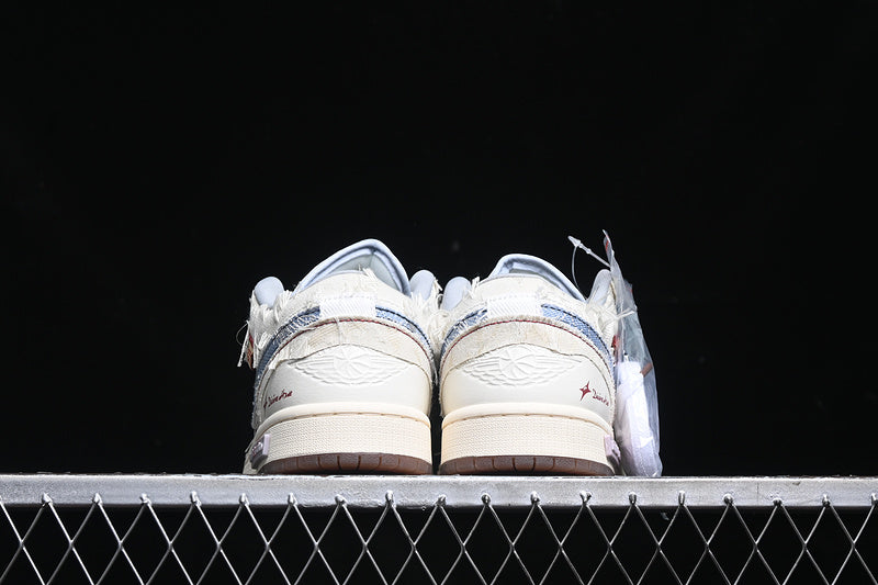 Nike Air Jordan 1 Low Phantom Coconut Milk Light Armory Blue Sneakers