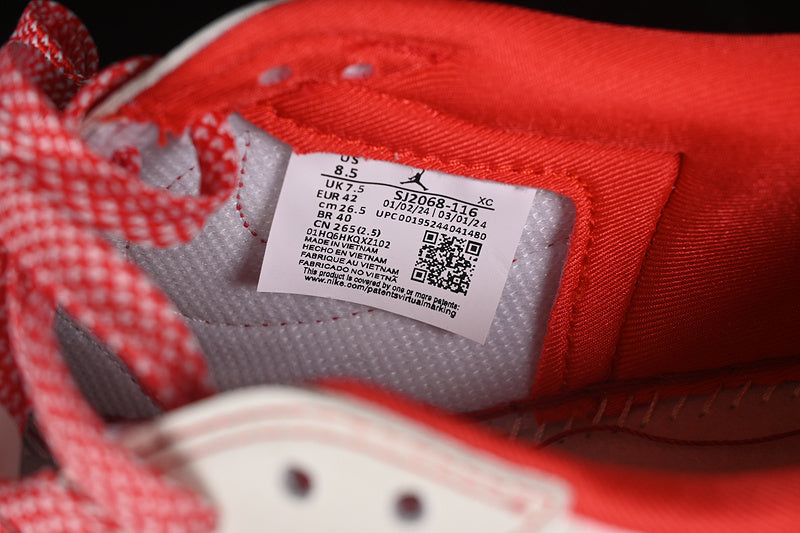 Nike Air Jordan 1 Low Travis Scott Fragment Design OG SP Red White Sneakers