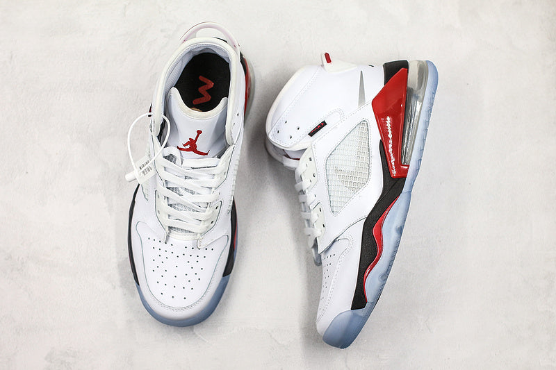 Nike Air Jordan Mars 270 White Fire Red Sneakers