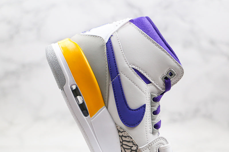 Nike Air Jordan Legacy 312 Lakers White Purple Gold Sneakers