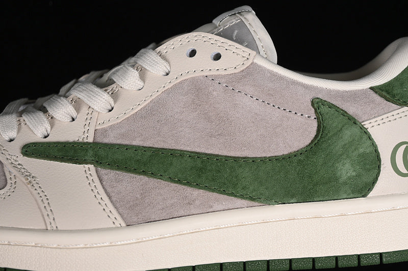Nike Air Jordan 1 Low OG SP Off-White Travis Scott Fragment Design Green Grey Sneakers