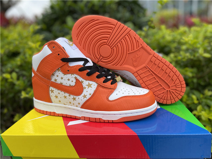 Nike SB Dunk High Stars Orange Sneakers