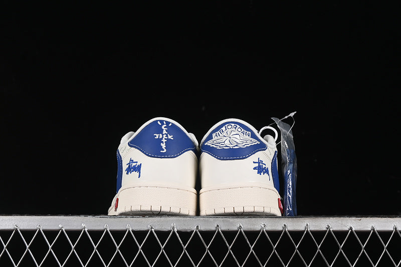 Nike Air Jordan 1 Low Travis Scott Fragment Design OG SP Blue White Sneakers
