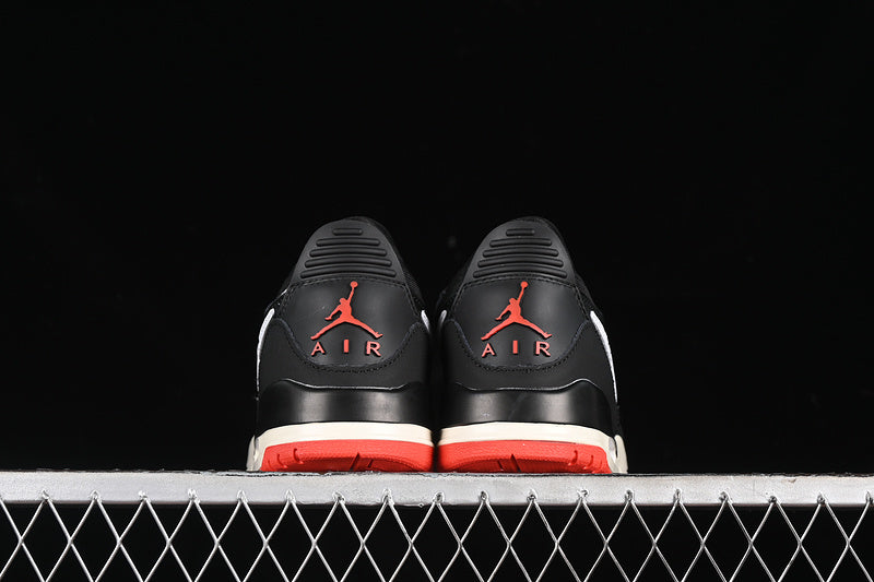 Nike Air Jordan Legacy 312 Low Black Sail University Red Sole Sneakers