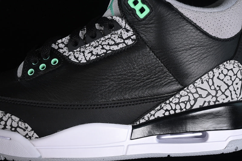 Nike Air Jordan 3 Retro Green Glow Black Wolf Grey White Sneakers