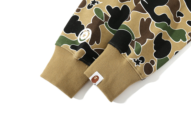A Bathing Ape BAPE Shark Head STA Star Camo Hoodie Yellow