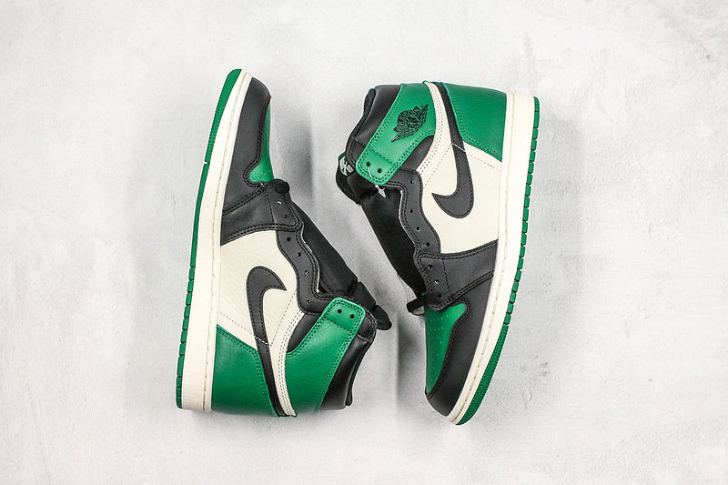 Nike Air Jordan 1 Retro High-Top OG Black/Pine Green Sneakers
