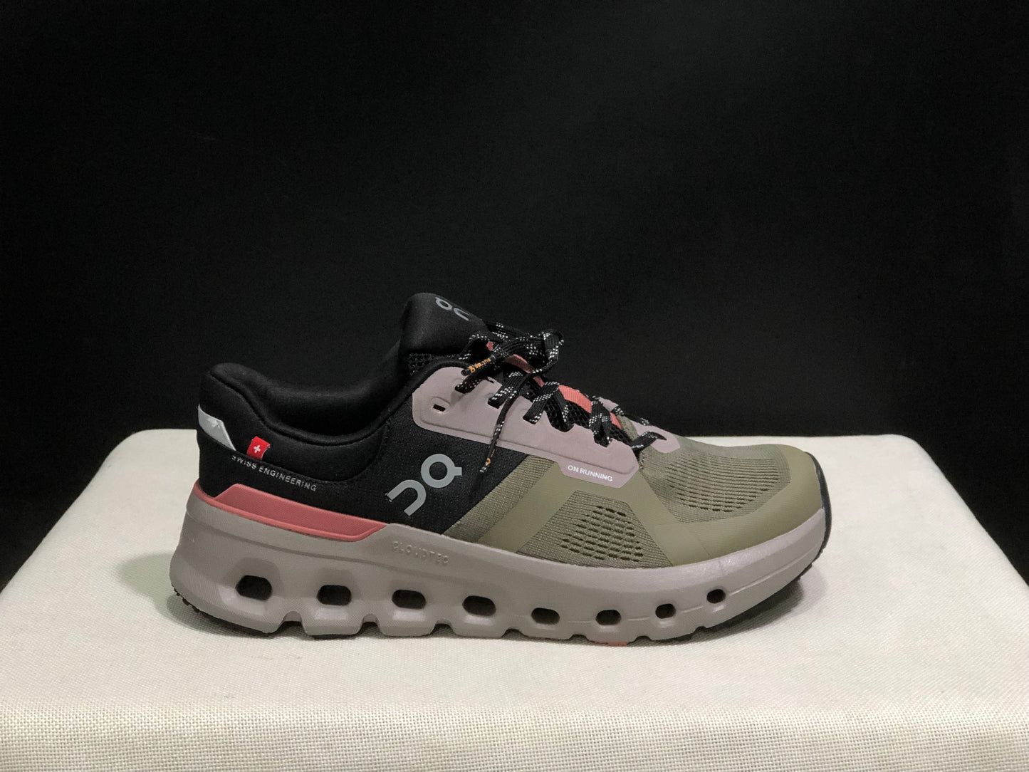 On Running Cloudrunner 2 Mesh Breathable Running Shoes Black/Military Green