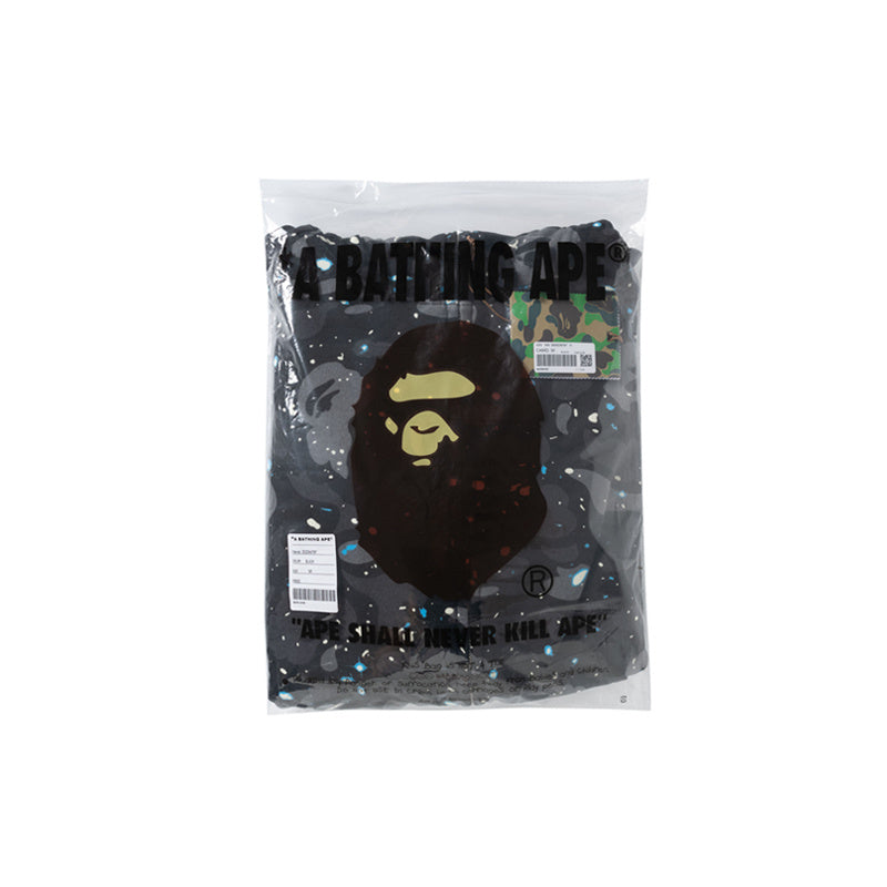 A Bathing Ape BAPE Shark Head Tiger Head Joint Edition Noctilucent Starry Sky Black Hoodie
