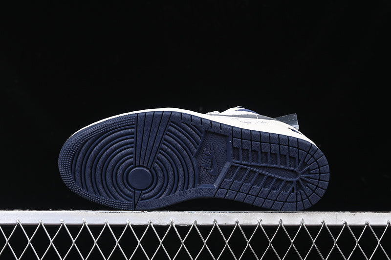 Nike Air Jordan 1 Low Navy Sole Grey White Navy Blue Sneakers