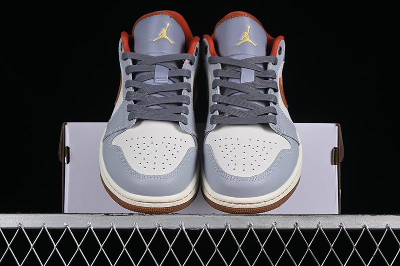 Nike Air Jordan 1 Low Phantom Coconut Milk Amber Brown Multicolour Sneakers