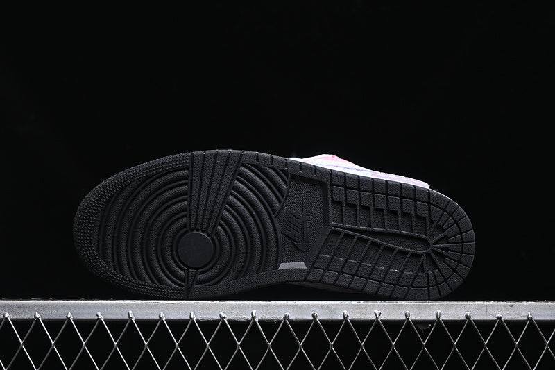 Nike Air Jordan 1 Low Black Sole Blue Pink White Sneakers