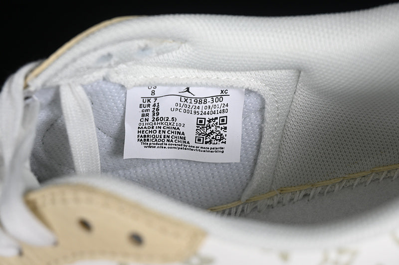 Nike Air Jordan 1 Low LV Travis Scott Fragment Design OG SP White Yellow Green Sneakers