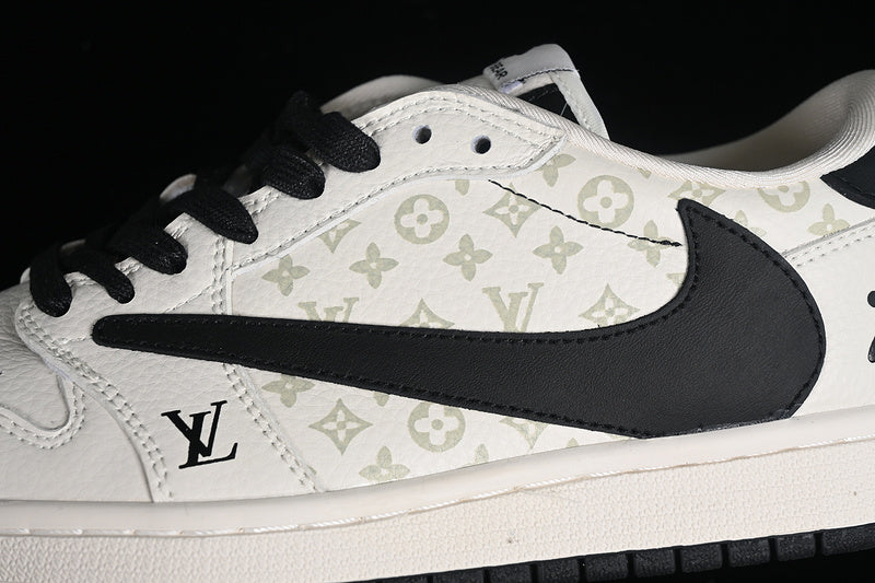 Nike Air Jordan 1 Low LV Travis Scott Fragment Design OG SP Black White Sneakers