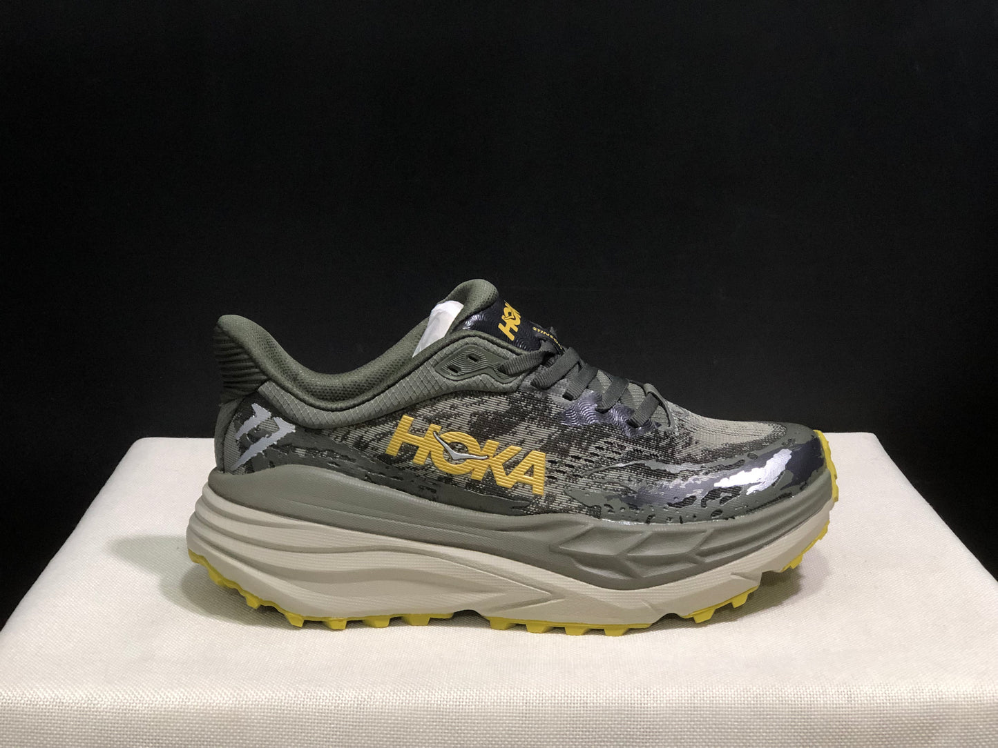 Hoka One One Stinson 7 Comfortable Anti-slip Outdoor Running Shoes Brown Sneakers