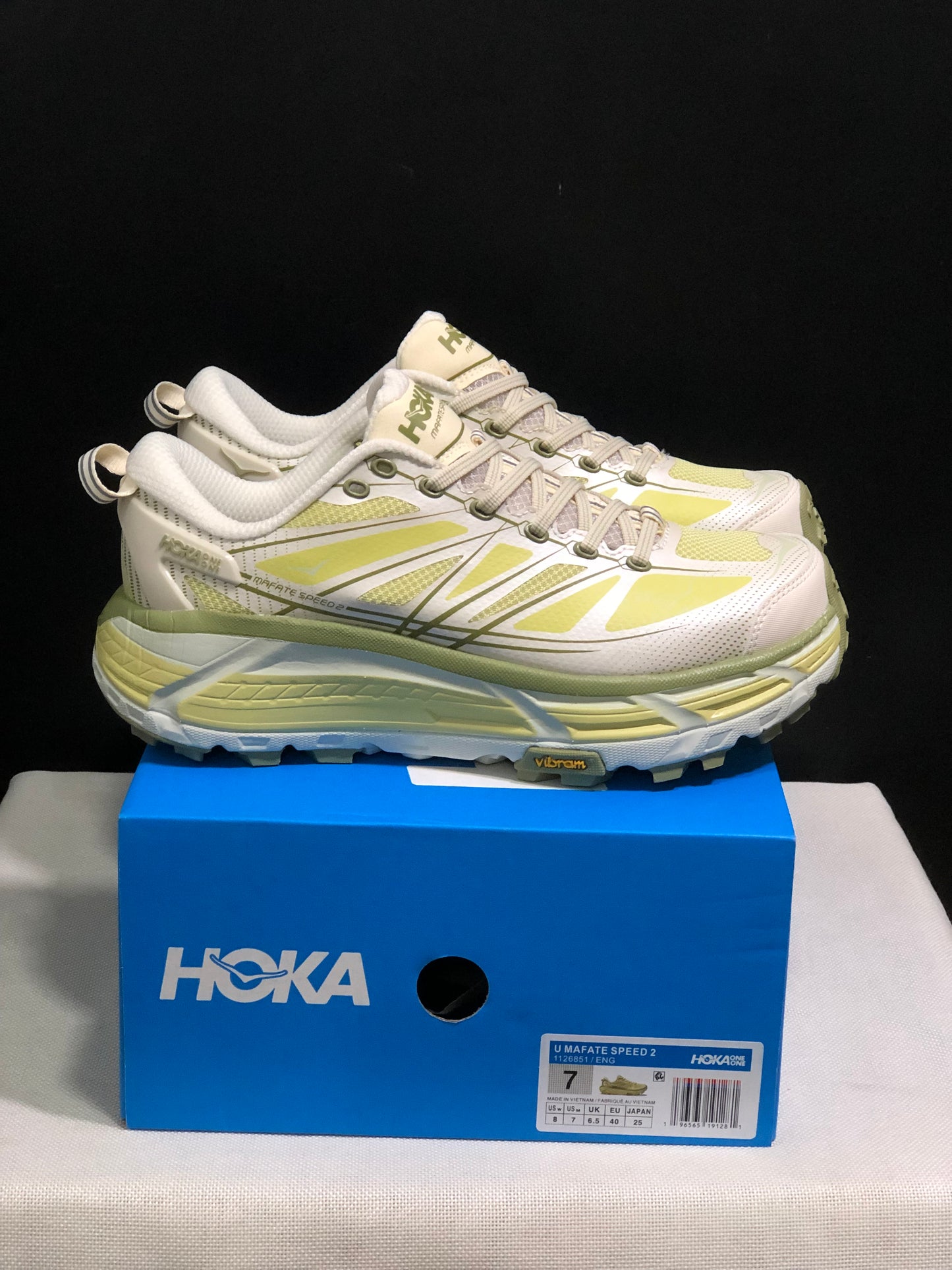 Hoka One One Mafate Speed 2 Mountain Anti-slip Running Shoes Sneakers Light Yellow