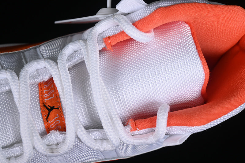 Nike Air Jordan 11 Retro Mid White Orange Sneakers
