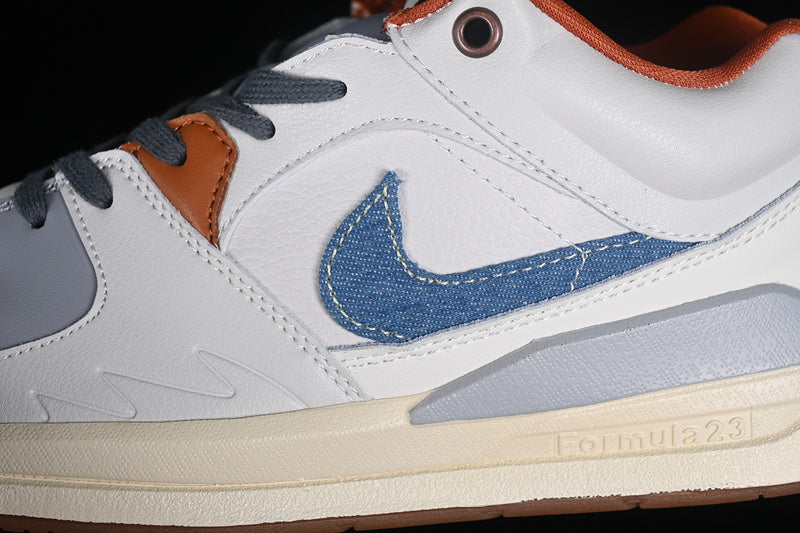 Nike Air Jordan Stadium 90 Brown Sole Grey Blue White Sneakers